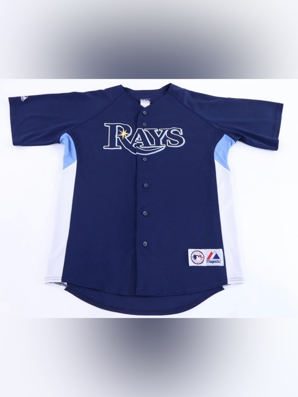 Vintage Tampa Bay Rays Majestic Genuine Merchandise MLB Baseball Jersey Y2K